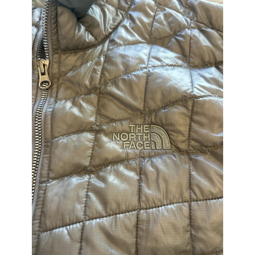 The North Face Thermoball Primaloft Light Puffer Jacket Womens Silver Large - Picture 3 of 16